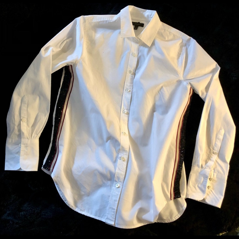 J Crew Embellished Button Down